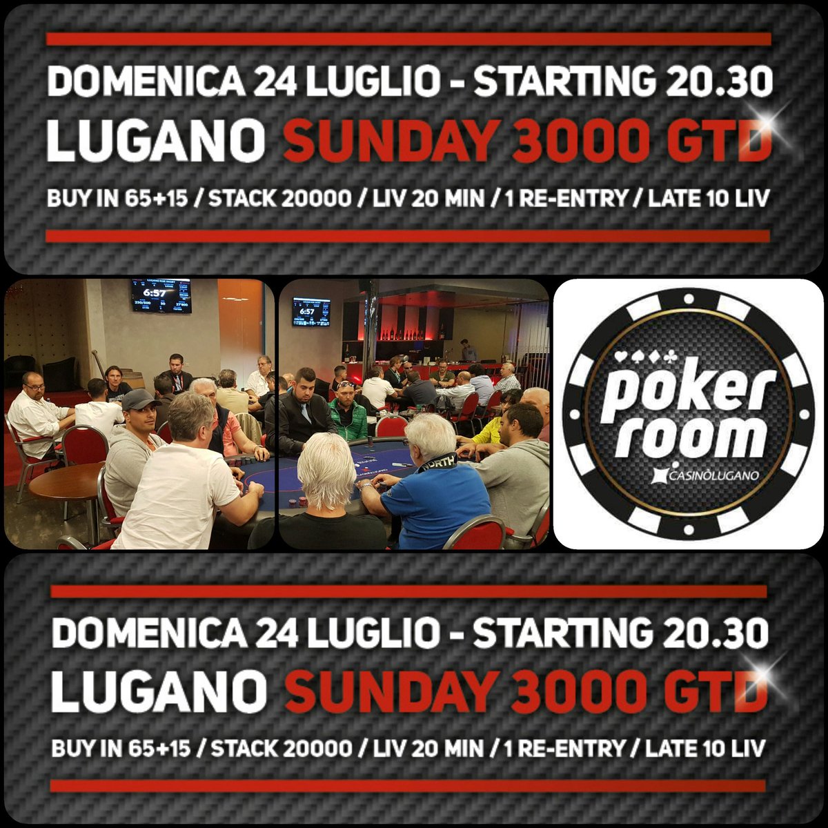 bastilotti's tweet photo. //LUGANO POKER ROOM//
#casinòlugano #Classics
LUGANO SUNDAY https://t.co/fWMpqEJKe2 Gtd
#bellagente #Gtd #lowbuyin https://t.co/Uc40xBVsPP