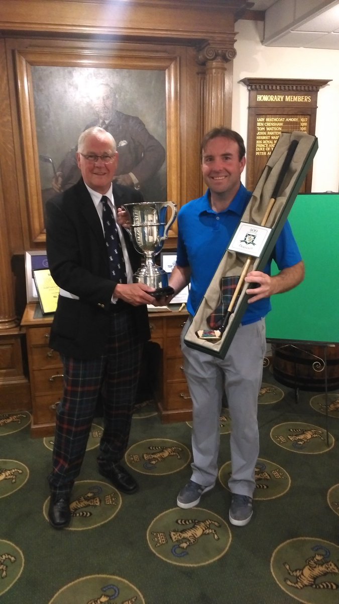 Chuffed to win The Sinclair Cup <a href="/RoyalDornochGC/">Royal Dornoch</a> today. Course in good nick. <a href="/ScottishGolf/">Scottish Golf</a>