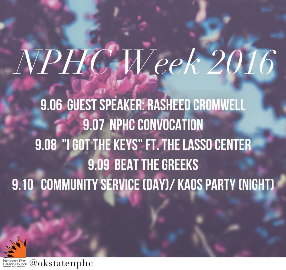 okstateNPHC's tweet photo. #OKStateNPHCWeek coming soon. π https://t.co/EXPwzGzJ2U