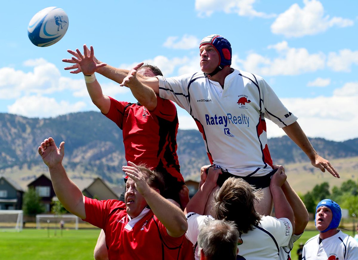 Love this <a href="/cliffpix/">Cliff Grassmick</a> shot of the <a href="/BoulderRFC/">Boulder Rugby</a>'s "old boys" on the pitch in Boulder today