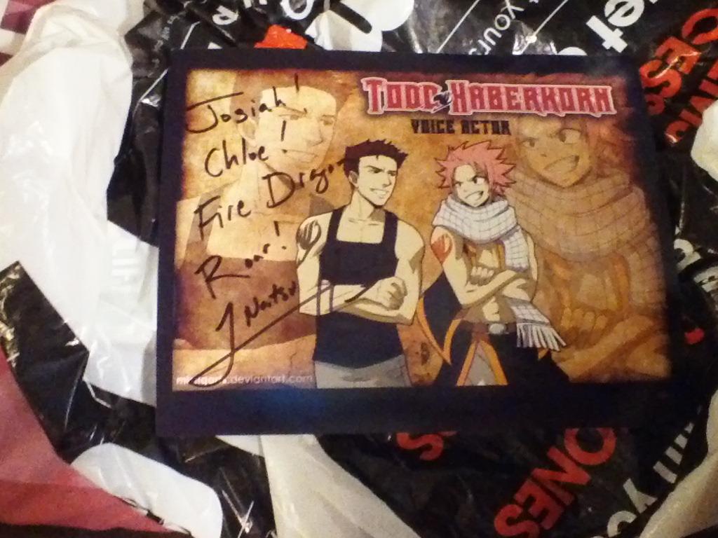 KH__GUY's tweet photo. Thank you @AboutElizabethM and @ToddHaberkorn for making my first anime convention awesome. https://t.co/HVj0SiLMEQ