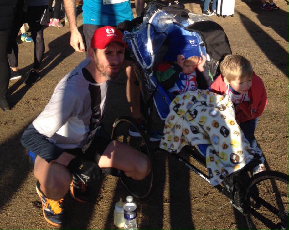 kielbrown28's tweet photo. Well done 2 this 1st class bloke @pither_s ... $3k for HeartKids &amp; a 1hr 38mins 1/2 marathon while pushing his son https://t.co/xLVwyemWkX