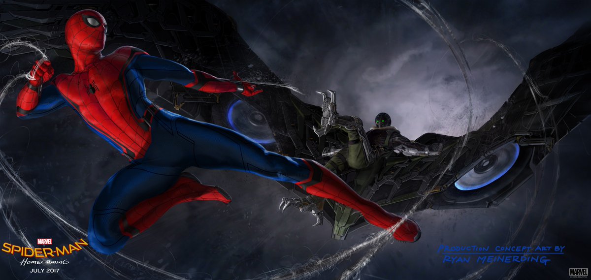 Spider-Man: No Way on Twitter: "Spider-Man surprises #SDCC! Here's the first look of the Concept Art featuring the Vulture in #SpiderManHomecoming https://t.co/RDVEVsDHQa" / Twitter