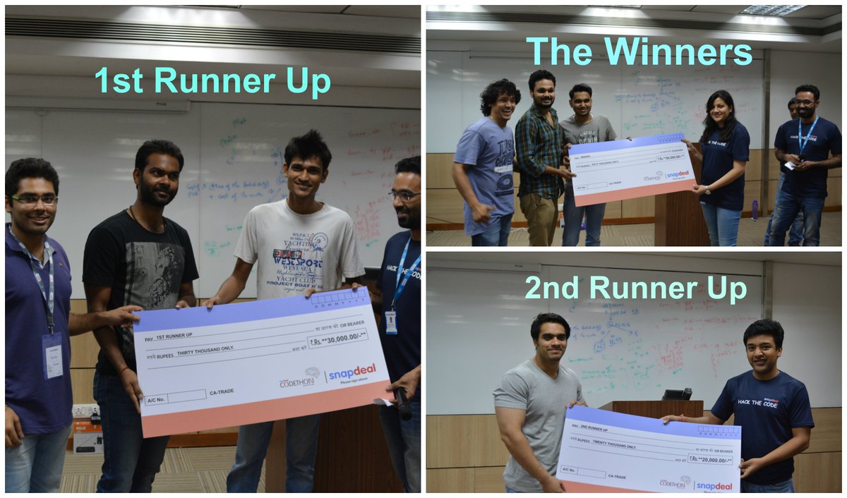 ankurtailang's tweet photo. "Winning is an Attitude"-Finally the winners of SD CODE.THON @RajeshPandian11 @VipraliRastogi @sznigam @BhumikaS219 https://t.co/RmP4YCTWl2
