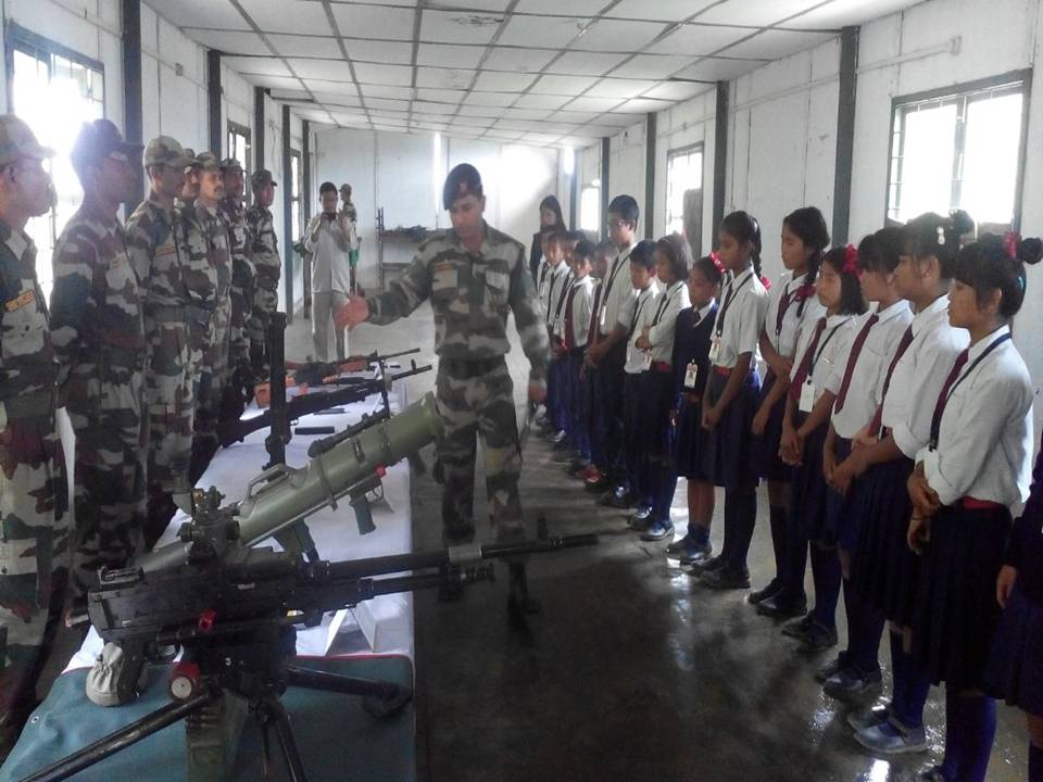 SpokespersonMoD's tweet photo. Know your Defence Forces campaign by Noney Battalion of Loktak Brigade Red Shield Division in Kotlein, Manipur. https://t.co/B217cEwq5H