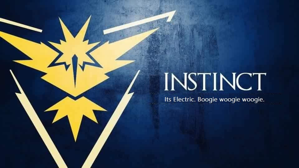 KimBFae's tweet photo. #PokemonGO #TeamInstinct https://t.co/pk3upBnv4I