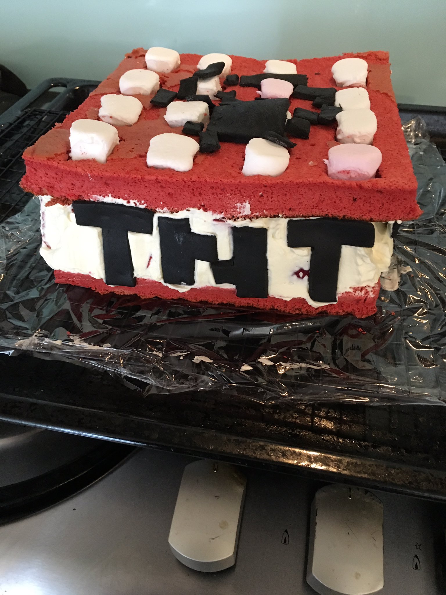 宮村優子 今日は息子のバースデーパーティーなんで マインクラフト好きな息子リクエストで Tnt爆弾ケーキ をつくったよー 真ん中に立てた 5 は花火だったけど 湿気って不発でした 不発tntだよ ノd T Co Kc4ibgsokq Twitter