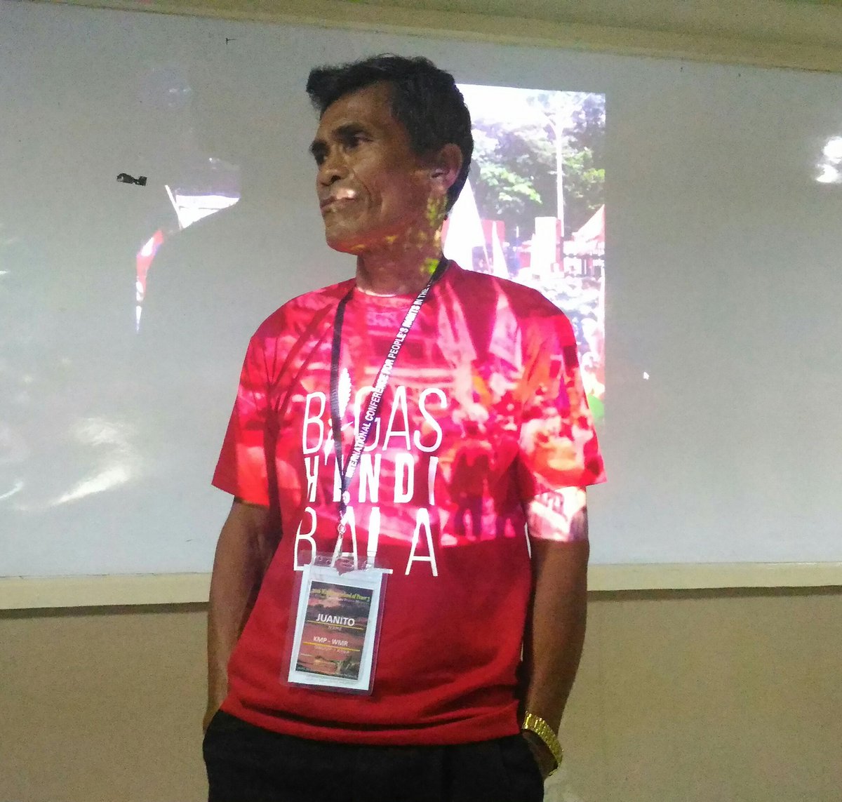 apcrising's tweet photo. @kmp_phl leader Juanito Caramba about to share the how farmers were able to empower themselves pol and economically https://t.co/SEXAe6Ybo6