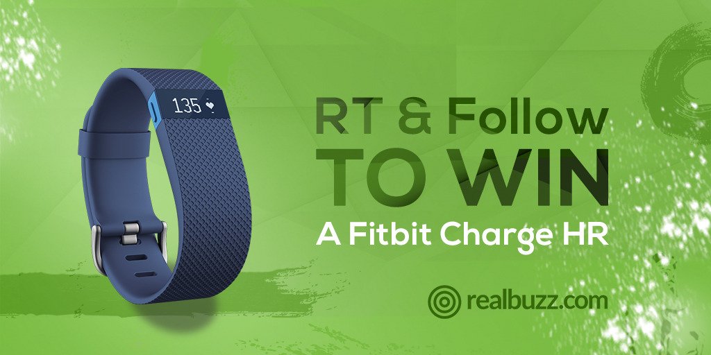 #Win a Fitbit Charge HR in our July #competition #giveaway. Follow &amp; RT to enter. #realbuzzCharge