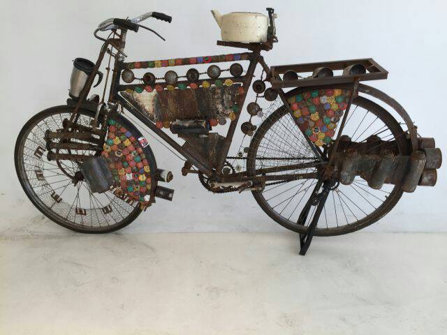 maumauarts's tweet photo. #InsightSunday checkout the refashioned Mamba bicycle - not to ride via @okayaafrica &amp; @qzafrica https://t.co/CMbVAzTvww