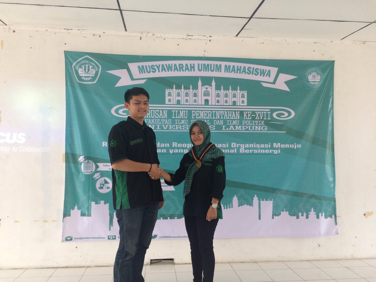 Semoga Amanah Sinta Oktavia Pratiwi. Ketua umum terpilih HMJ IP Fisip Unila periode 2016-2017