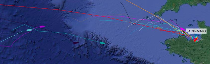 SailorsRaces's tweet photo. #TransatQSM @SetinClass40 (30) 14e #Class40 à 4,6 milles de l’arrivée. Obportus 3 (60) 19e à 579 nm de St-Malo. https://t.co/pkOY2UcuIr