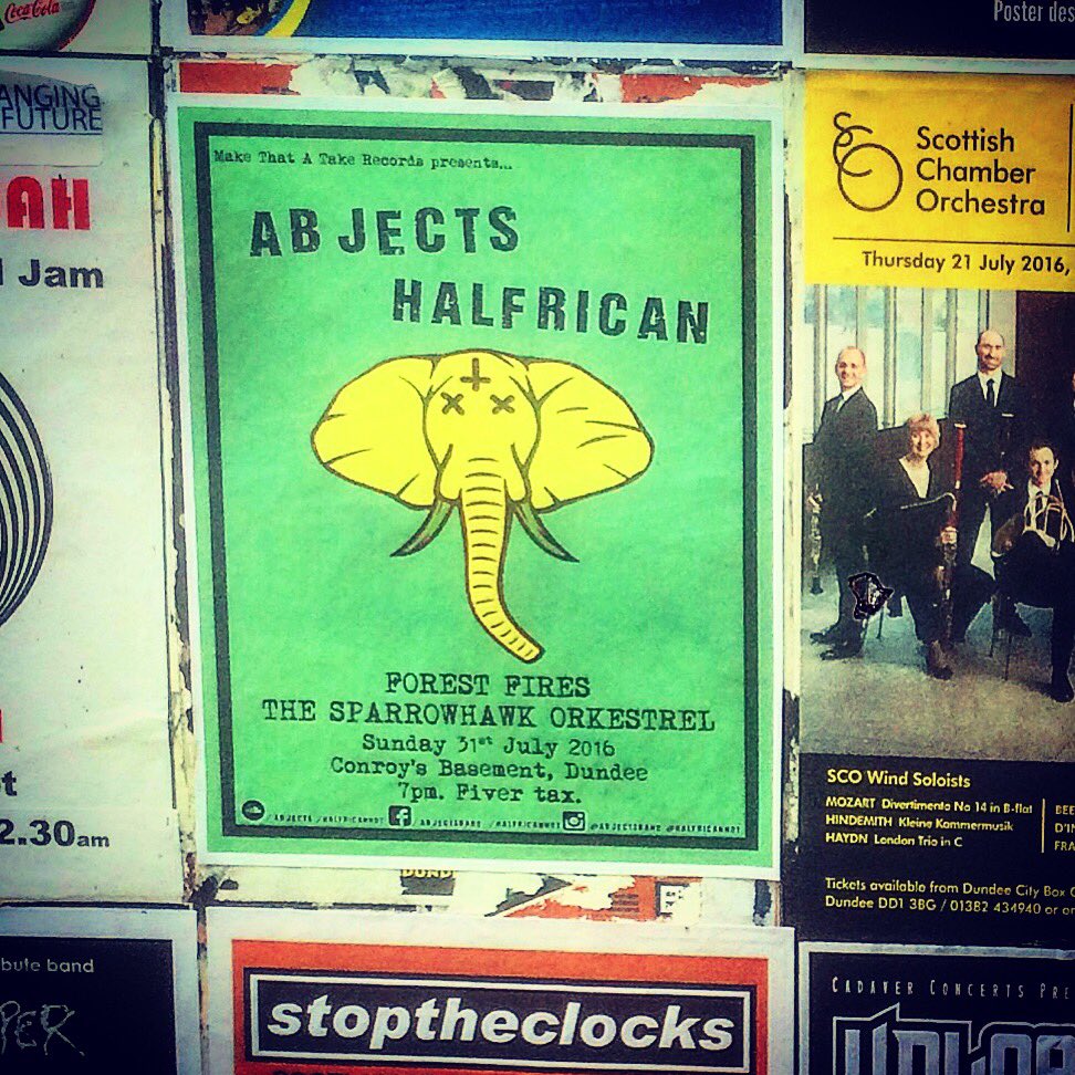 makethatatake's tweet image. Instant indie classic next Sunday with @abjectsband @Halfricannot @Forestfiresuk on the @dundeecity boards #Dundee