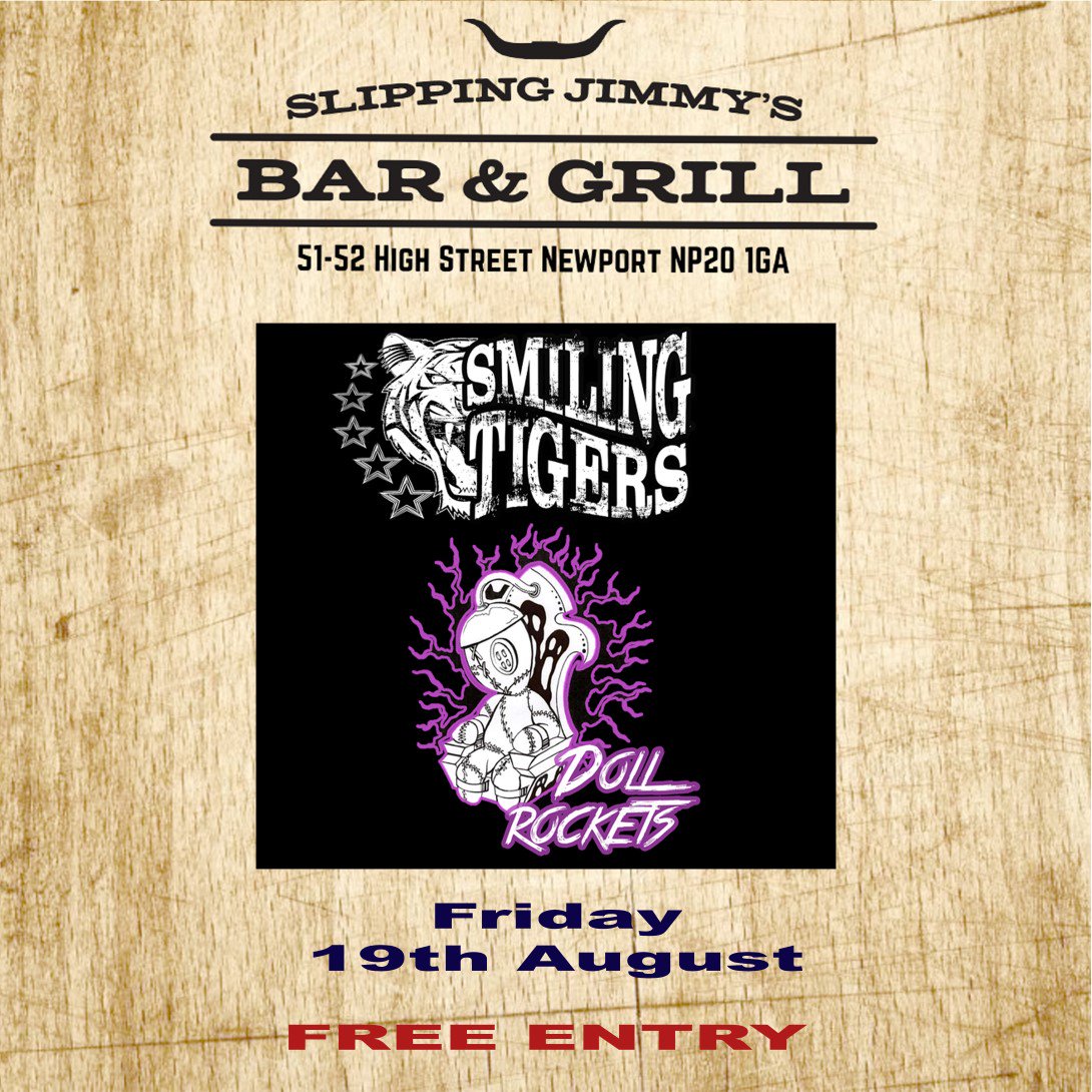 SlippingJimmys's tweet photo. The Smiling Tigers #newport Friday 19th August @SlippingJimmys https://t.co/muaFTEnnxd
