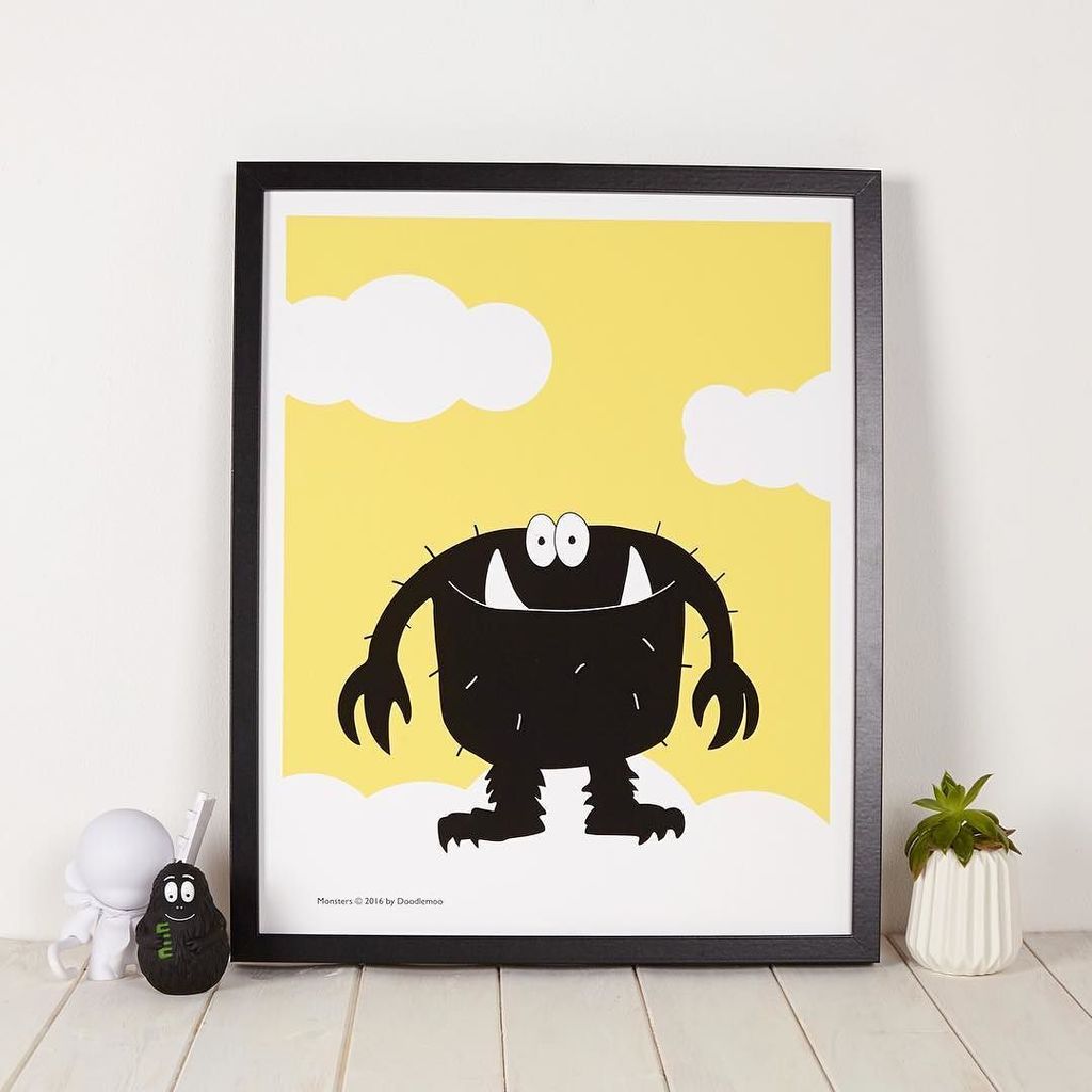 Doodlemoo's tweet photo. Happy Sunday 💛💛💛 #monsterprint #yellowmonster #wallart #coolkids #kidsroom #kidsdecor #kid… https://t.co/VCjRttAe3o https://t.co/PVbA1n4WBn