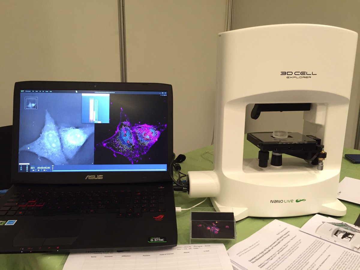 Swiss startup Nanolive presents the microscope of the future #ICCB2016 bit.ly/1m80vXz #biotech #innovation