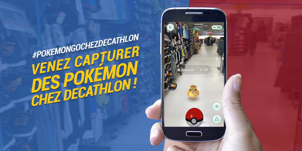 Avec #PokemonGO tout le monde se met au sport. Dès demain venez gagner plein de cadeaux avec #PokemonGOChezDecathlon