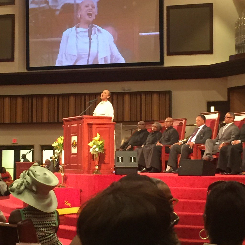 BenJealous's tweet image. .@SantitaJ sings. @RevJJackson about to preach at @EnonTabernacle. Grateful for them. Trailblazers. #OurRevolution