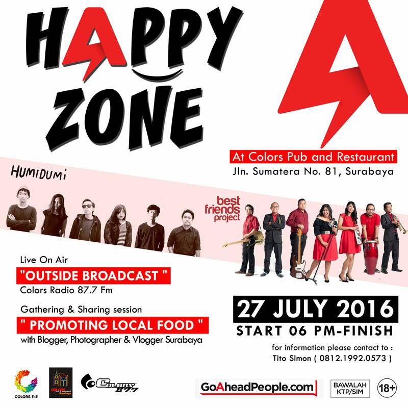 #Adv   Happy Zone will sharing about local food w/ blogger, photographer, vlogger   &amp; <a href="/BFPsolasido/">BestFriendsProject</a> <a href="/humidandumi/">humidumi</a>