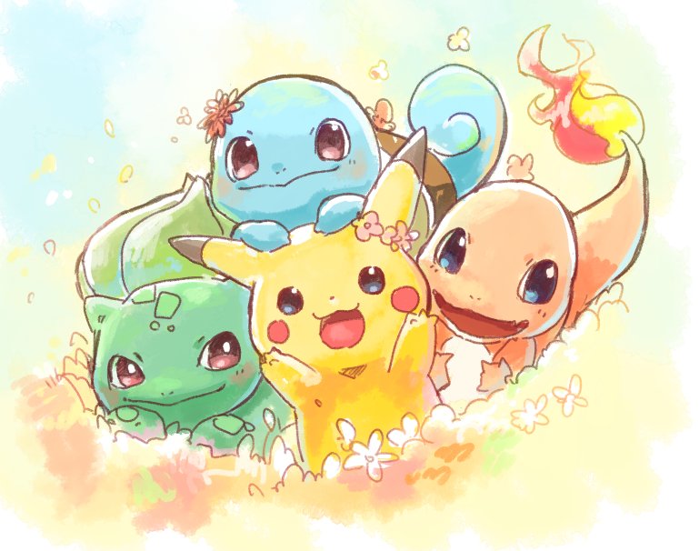 raipanda_TB's tweet photo. #このタグ見たヤツは今すぐピカチュウを資料なしで描け
初代御三家も一緒に！ https://t.co/cBhrlkjyVb