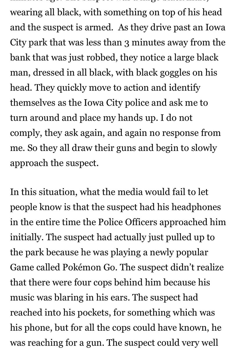 darrenrovell's tweet photo. Iowa DE says he was held at gunpoint by police while playing Pokemon Go https://t.co/7BHFQ4GT0p