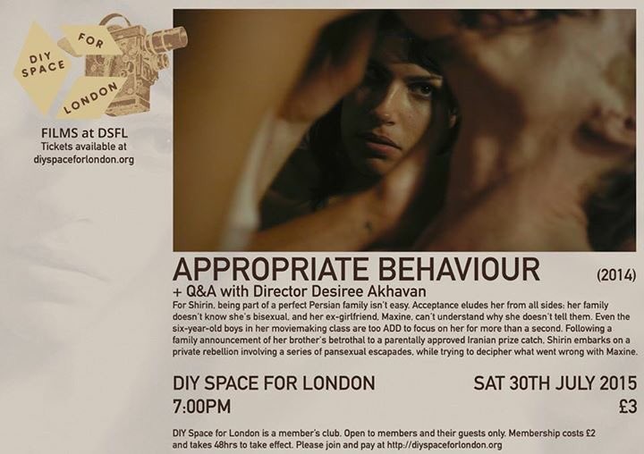 Next Saturday! <a href="/AppropriateFilm/">Appropriate Behavior</a> Screening Q&amp;A w/<a href="/DesiMakesMovies/">Nandita_Gadhavi</a> tickets bit.ly/2a3dJVV
