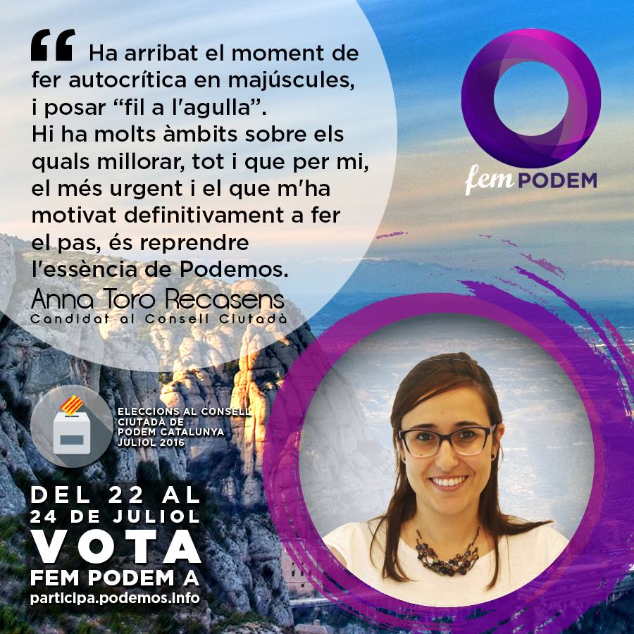 ToniP44's tweet photo. Estem a la recta final! Recorda votar @jessicaalbiach, i @fem_podem per liderar Podem🙋🏻 https://t.co/C79RJ2WU7s https://t.co/k9015nXDK8