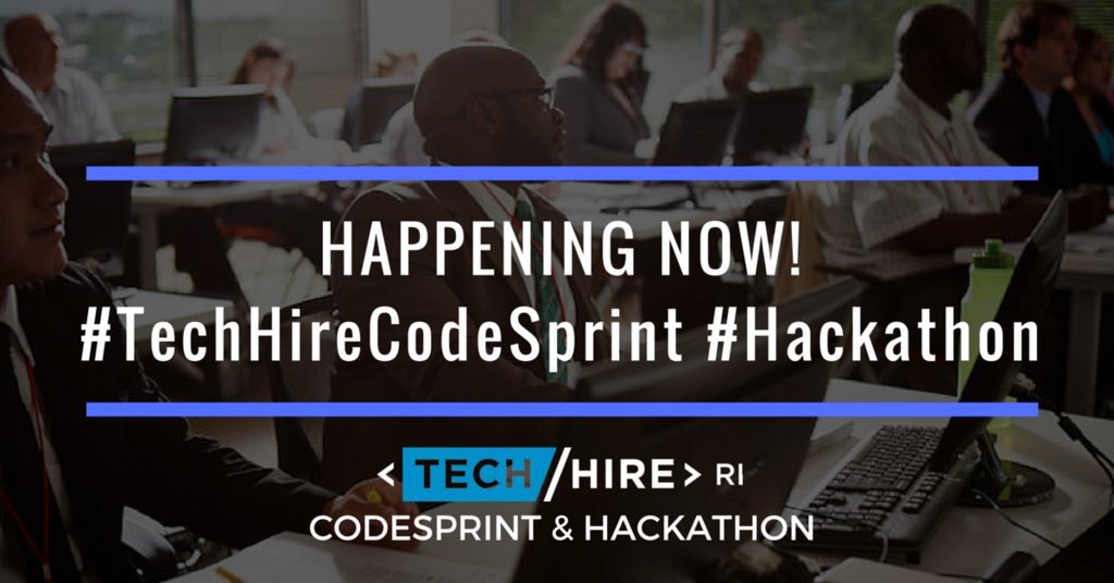 TechHireRI's tweet image. Day 2 about to kick off in #OurPVD! #TechHireCodeSprint  #hackathon #skillsthatpay #makeitinri #cs4ri #tech #jobs