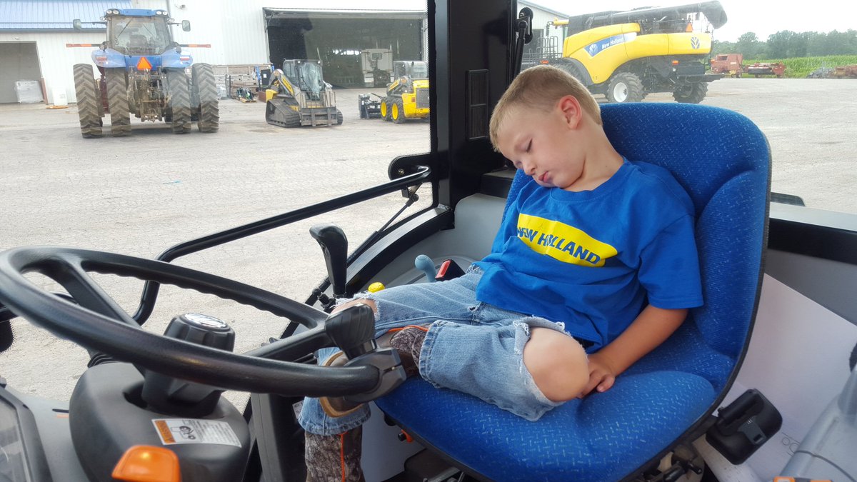 MattStraeter's tweet image. You know you have a comfortable cab on your NH Boomer compact tractor when.... @NHAgriculture @SmithFamFarms