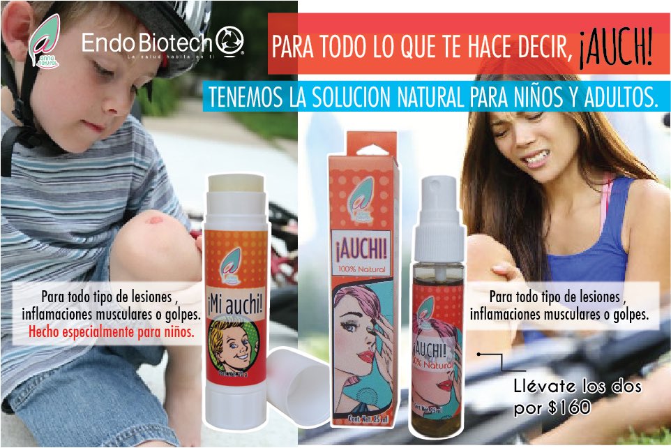 EndoBiotechMX's tweet photo. Kit promoción antiAUCH!! #byedolor #auch #adiosdolornaturalmente promoción valida hasta el 31 de julio https://t.co/m7dHcJimBX