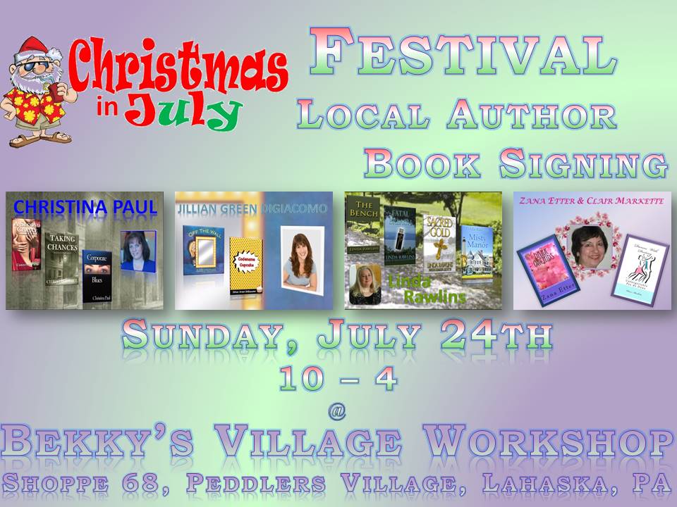 ChristinaPBooks's tweet photo. #ChristmasInJuly
#BekkysVillageWS
#LocalAuthors
#BooksSigning
#TODAY https://t.co/SUbU2o1yfz