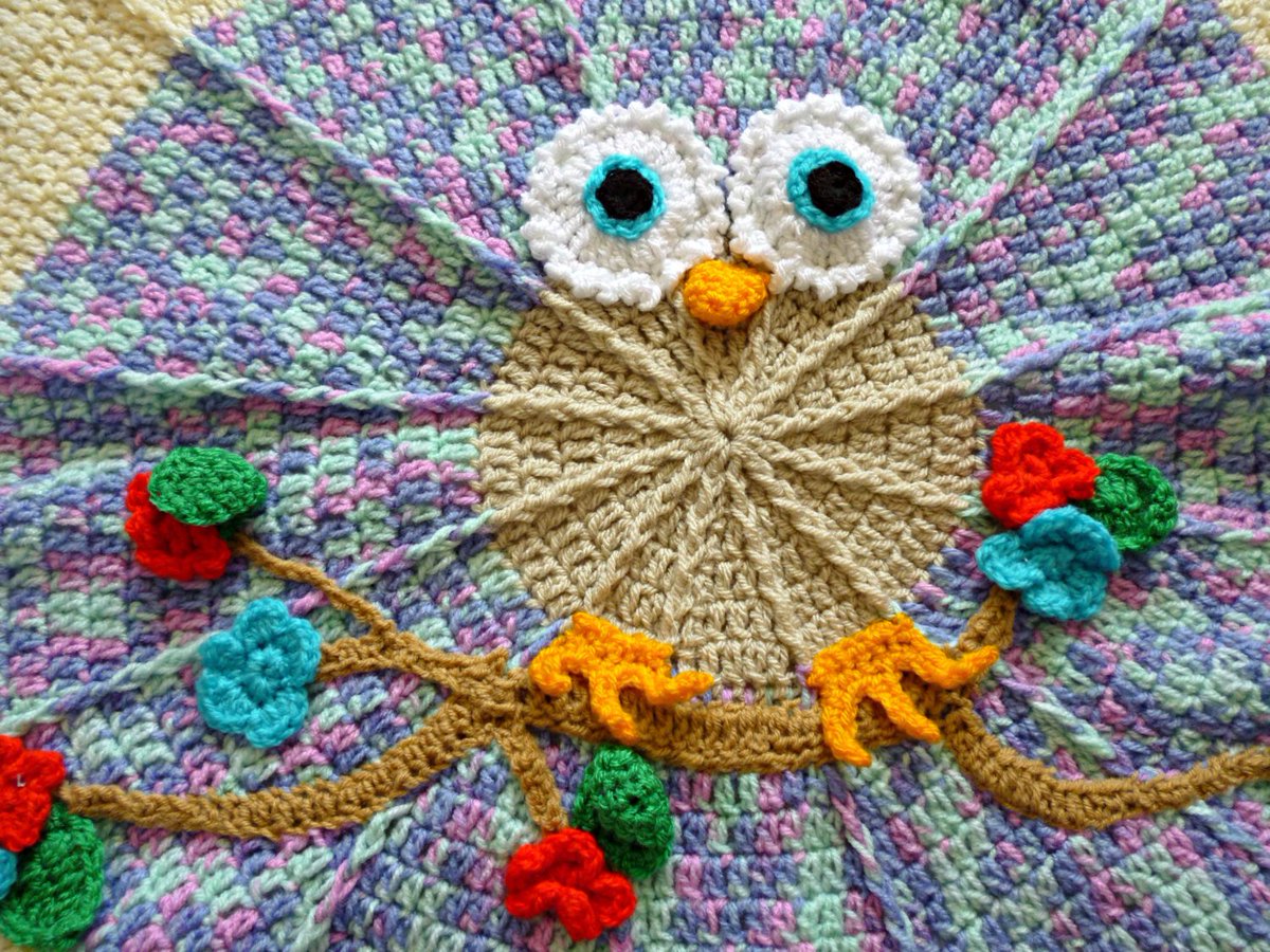 khaosandkismet's tweet photo. owl blanket, round blanket, crochet blanket, tactile blanket, senso… https://t.co/sPC9zWAK0J #handmade #RoundBlanket https://t.co/JIkQNEGrA2