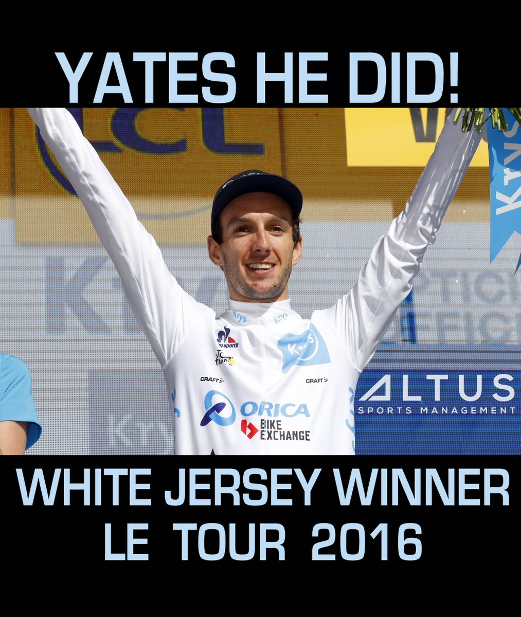 AltusSM's tweet image. @AdamYates7 - #WhiteJersey #MaillotBlancKrys #OBErocks #TdF2016 @ORICA_BE #YATESyouCAN
