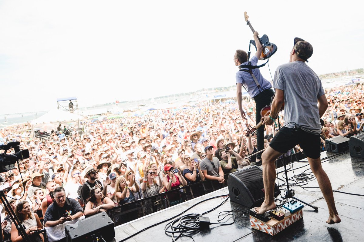 Say hi to <a href="/theohhellos/">The Oh Hellos</a>, who kicked things off today at the #newportfolk Fort Stage. (📷: <a href="/adamkissick/">Adam Kissick</a>)