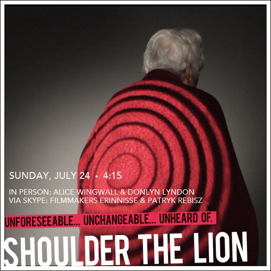 cafilminstitute's tweet photo. Today at 4:15 @ShoulderTheLion w/Alice Wingwall &amp; filmmakers Erinnisse &amp; Patryk Rebisz! tix: https://t.co/u87XY5mwSN https://t.co/3xTRHTLR4A