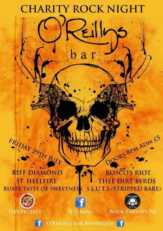 Rocktherapyni's tweet photo. This Friday @KevinSmyth87
6 bands for £5.00 all proceeds go to #dayproject - Doors open 8pm https://t.co/ErRN6oMBWu