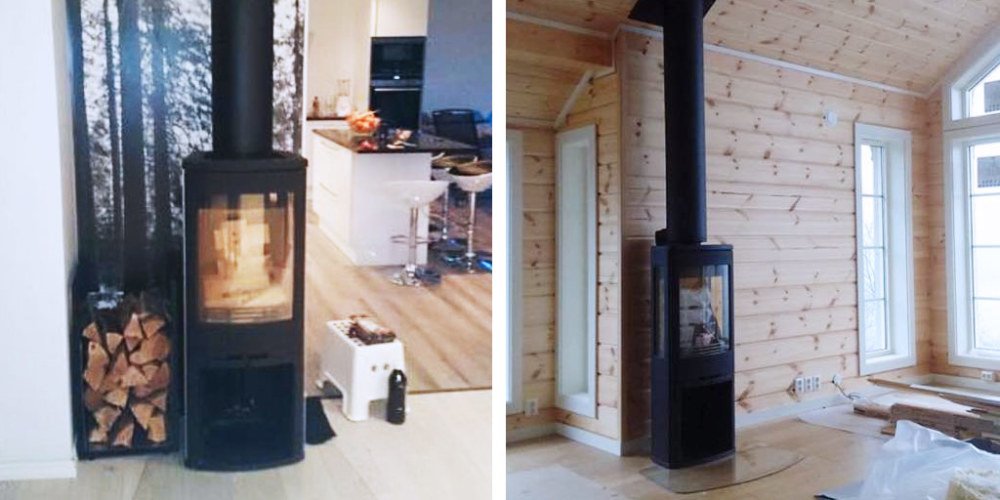 The Contura 750 gives you a high mounted firebox and generous glass areas. #modernstove #swedishdesign #woodburner