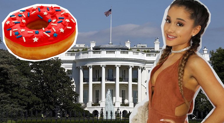 GirlsAndPopCom's tweet photo. Ariana Grande interdite de Maison Blanche à cause du donutgate de l'année dernière : https://t.co/iUkfMk4uqy #OUPS https://t.co/ExrhrNHKzx