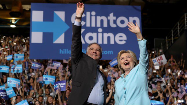thehill's tweet photo. Kaine on "Crooked Hillary" nickname: Most of us stopped name-calling about fifth grade https://t.co/W7oCuqP5ds https://t.co/2lBlM6uGrM