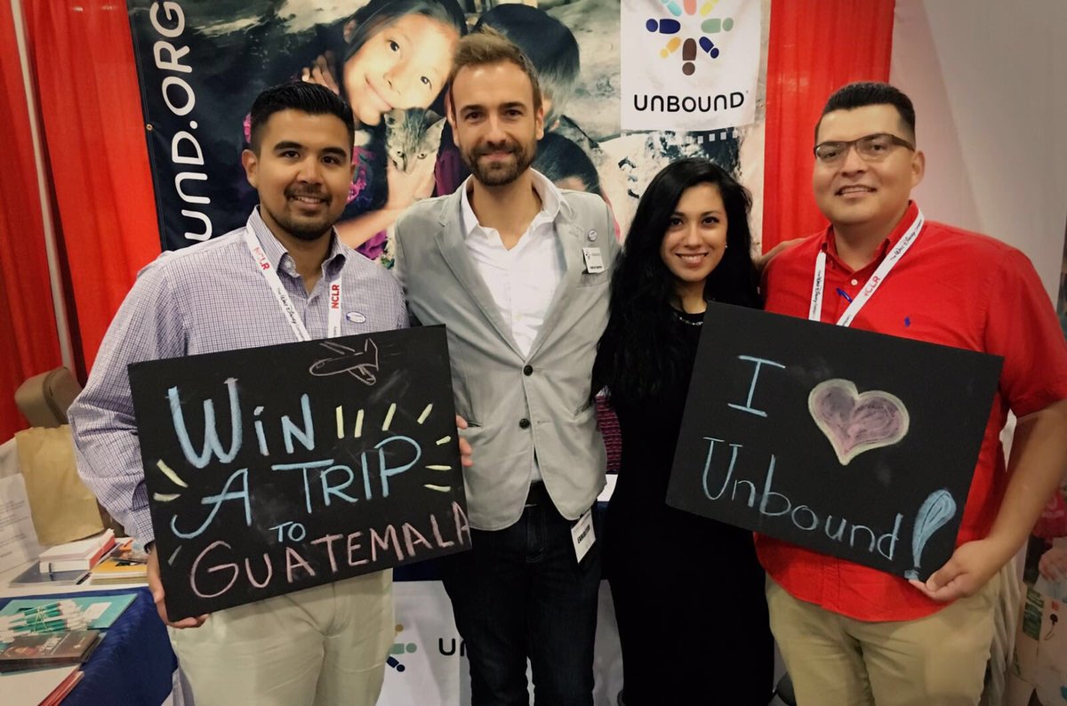 UnboundOrg's tweet photo. Our Kansas City friends from @kchedc are at #NCLR16, too. Thanks for visiting our booth! #Unbound908 https://t.co/fUkio0mk0Q