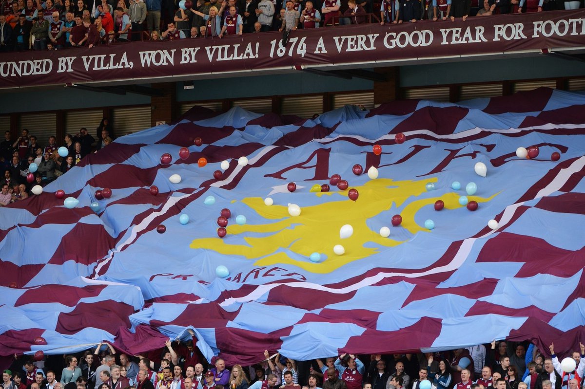 ouravfc's tweet photo. The best support in the world. Home and away, forever claret and blue! #AVFC #utv #AstonVilla https://t.co/1mAYs1pemP