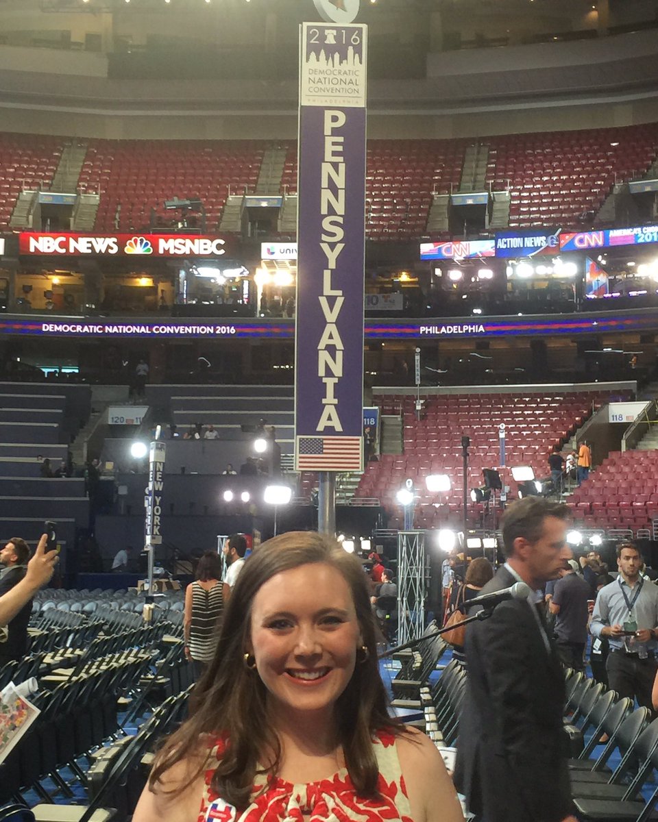 Grace_Delegate's tweet photo. I get to be in the room where it happens! How much can I quote @HamiltonMusical this week? @Lin_Manuel #DemsInPhilly https://t.co/hUL4PNZqbT