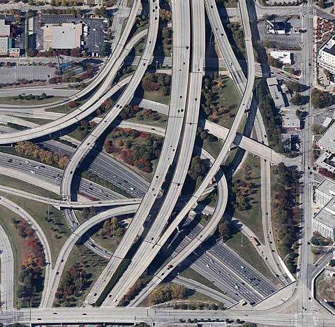 So much public investment for car infrastructure. It's amazing that transit can compete at all. I-20/75/85, Atlanta