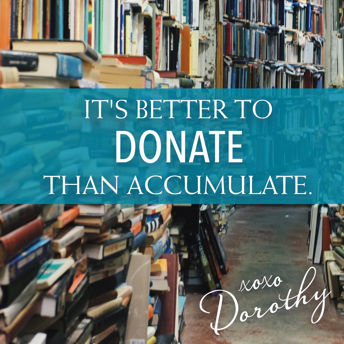 DORTHYtheORGNZR's tweet image. Donating what you don’t need will #ReduceTheClutter in your life &amp;amp; will make you feel better! Hugs, Dorothy