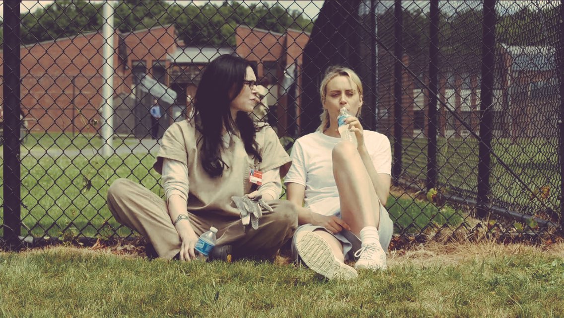 PiperSchilling's tweet photo. When Vauseman talk about their future together #OITNB 💞 https://t.co/oO93Fn55nu