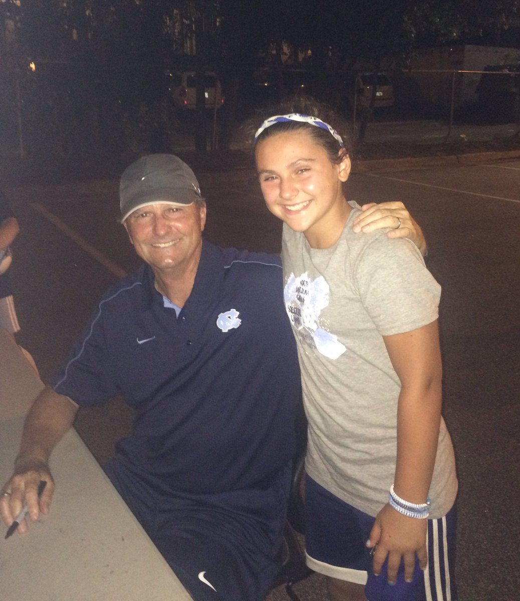 Jenna from our U11 team meeting Anson Dorrance at the North Carolina Camp. Great work Jenna!! We are proud of you!!