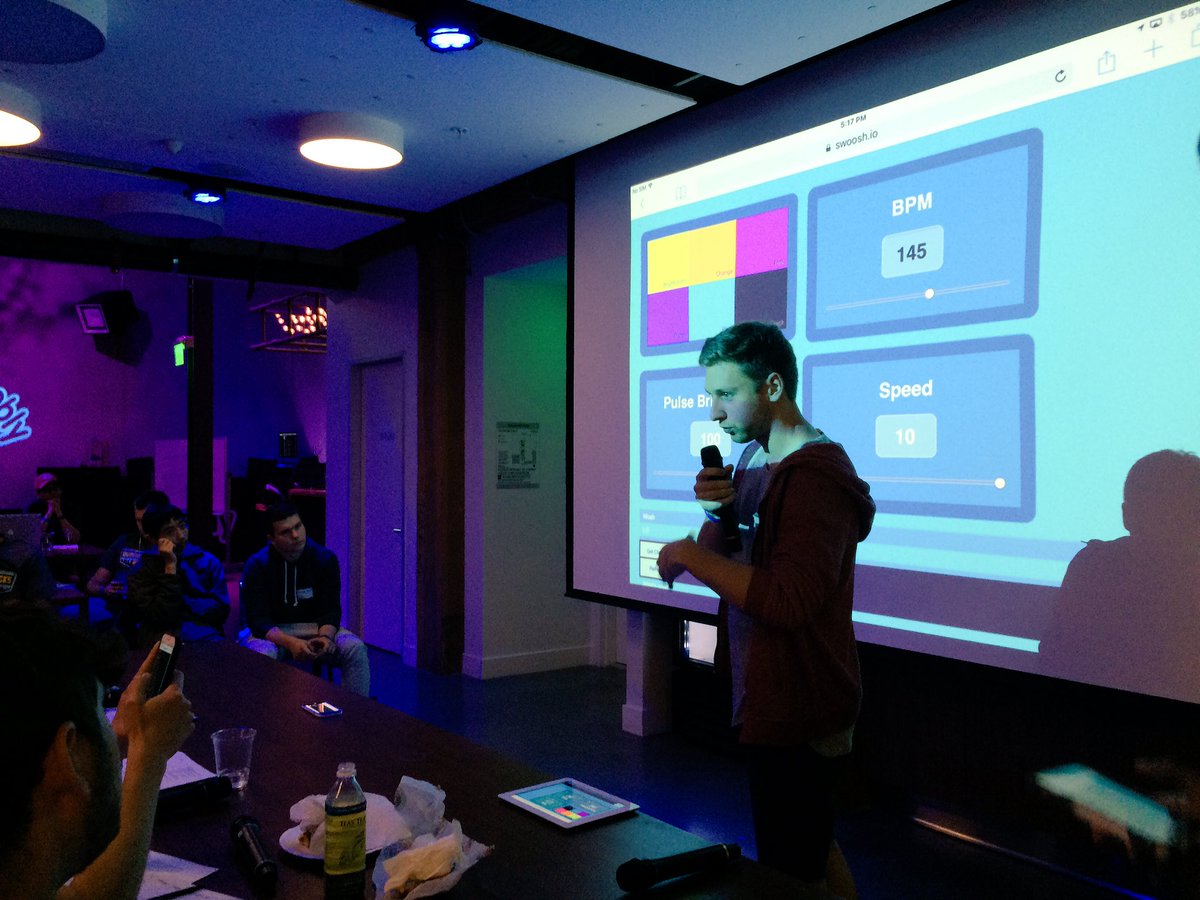 Joyce Lin (@petuniagray) on Twitter photo Just presented <a href="/OutsideHacks/">Outside Hacks</a> Artists can use our phones to make a synchronized light show #firsthackathon Just presented <a href="/OutsideHacks/">Outside Hacks</a> Artists can use our phones to make a synchronized light show #firsthackathon