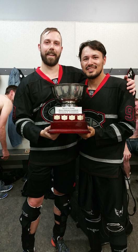 CameronHbk's tweet photo. Along with winning div. 3 I was also part of the div. 5 Habs in helping them win there first championship #sdbhl https://t.co/v3i54wS8dp