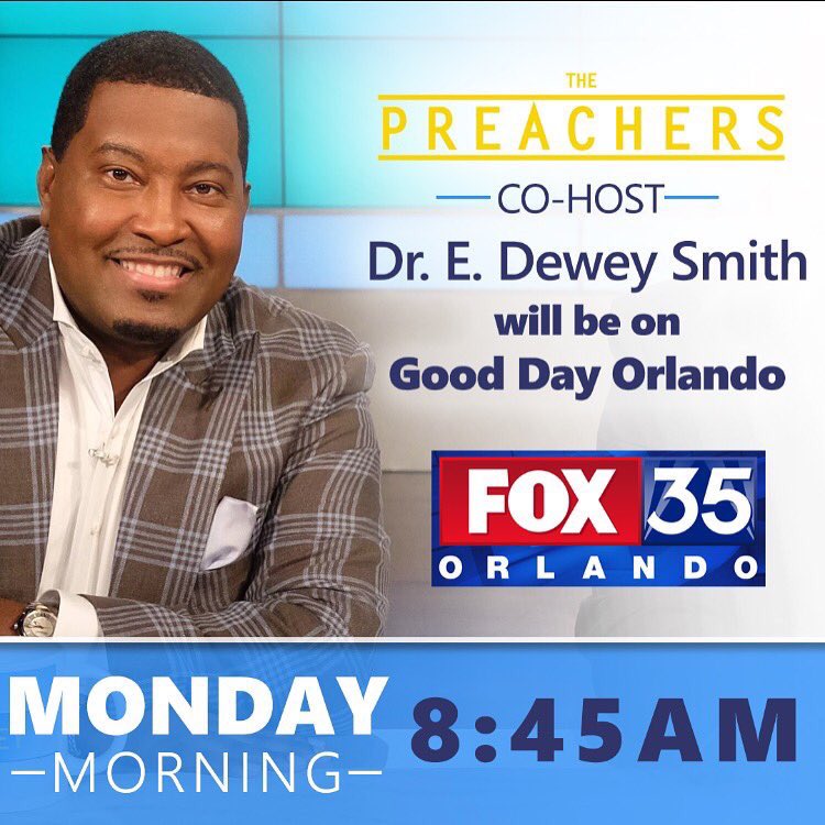 edeweysmith's tweet photo. ORLANDO--Check out my @preacherstalk interview on @Fox35News on "Good Day Orlando" tomorrow --8:45am! #ThePreachers https://t.co/y64rq3UaPK