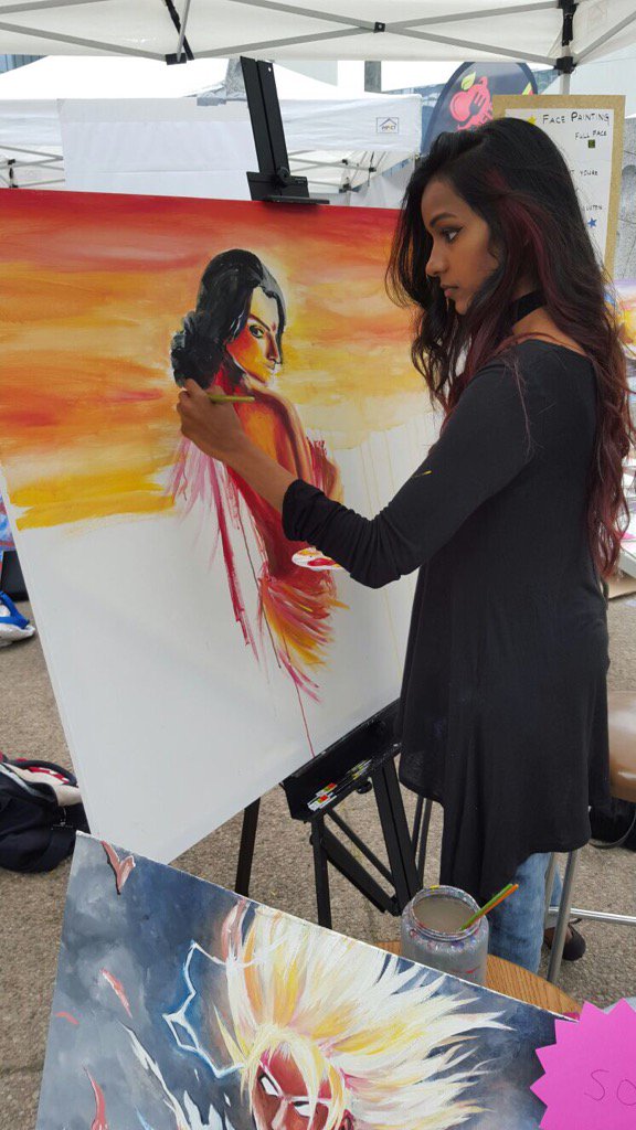 kothufest's tweet photo. Live art happening at #KothuFest check out @jyxdi create art! #Toronto https://t.co/s2MsUYYhhV